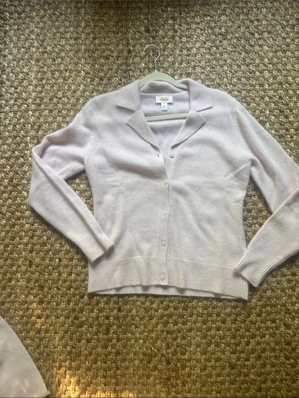 Talbots Light Pink Knit Tank and Cardigan Set